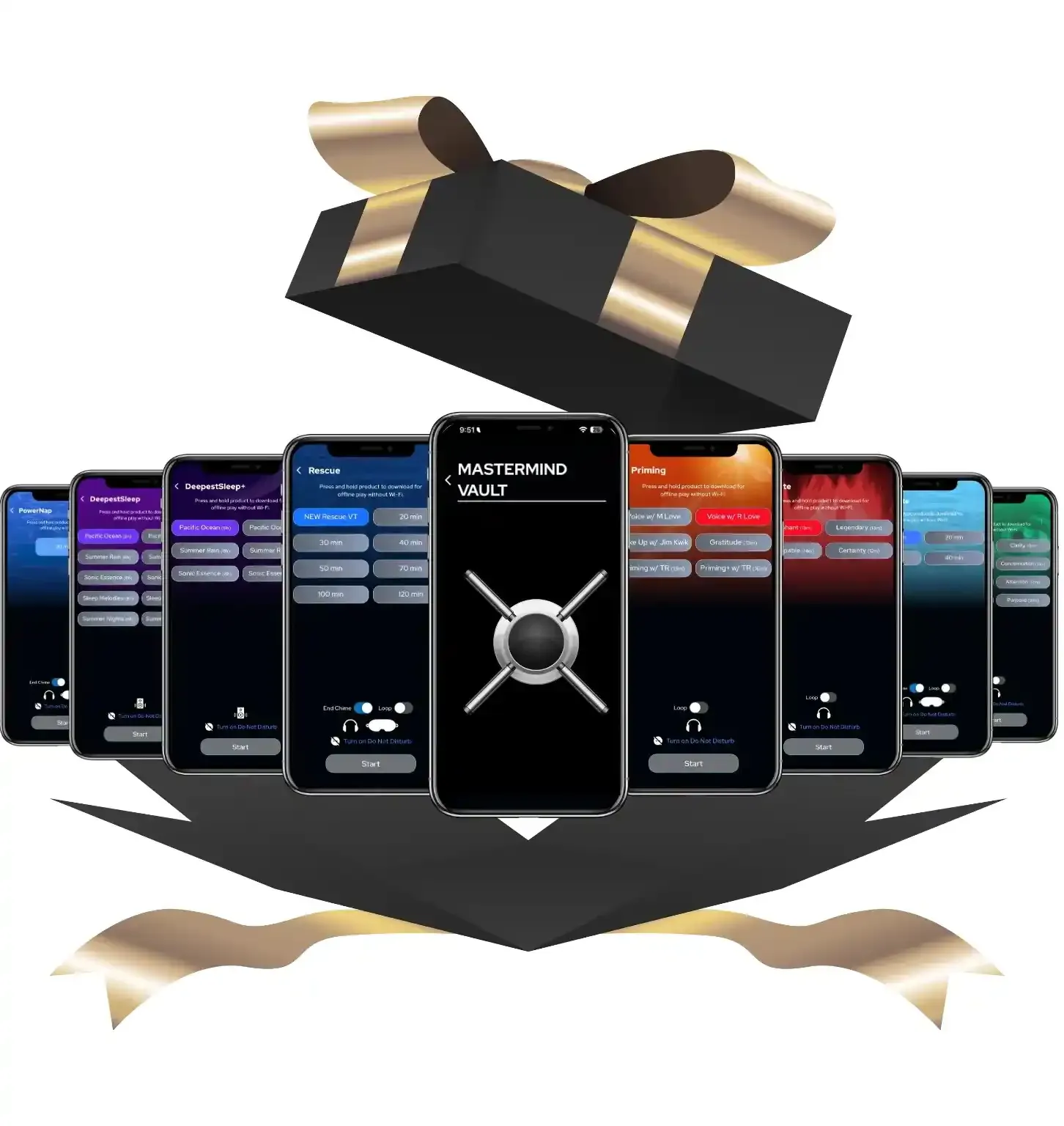 NuCalm App Screens
