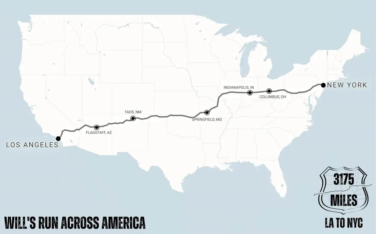 William Goodge Transcontinental effort map
