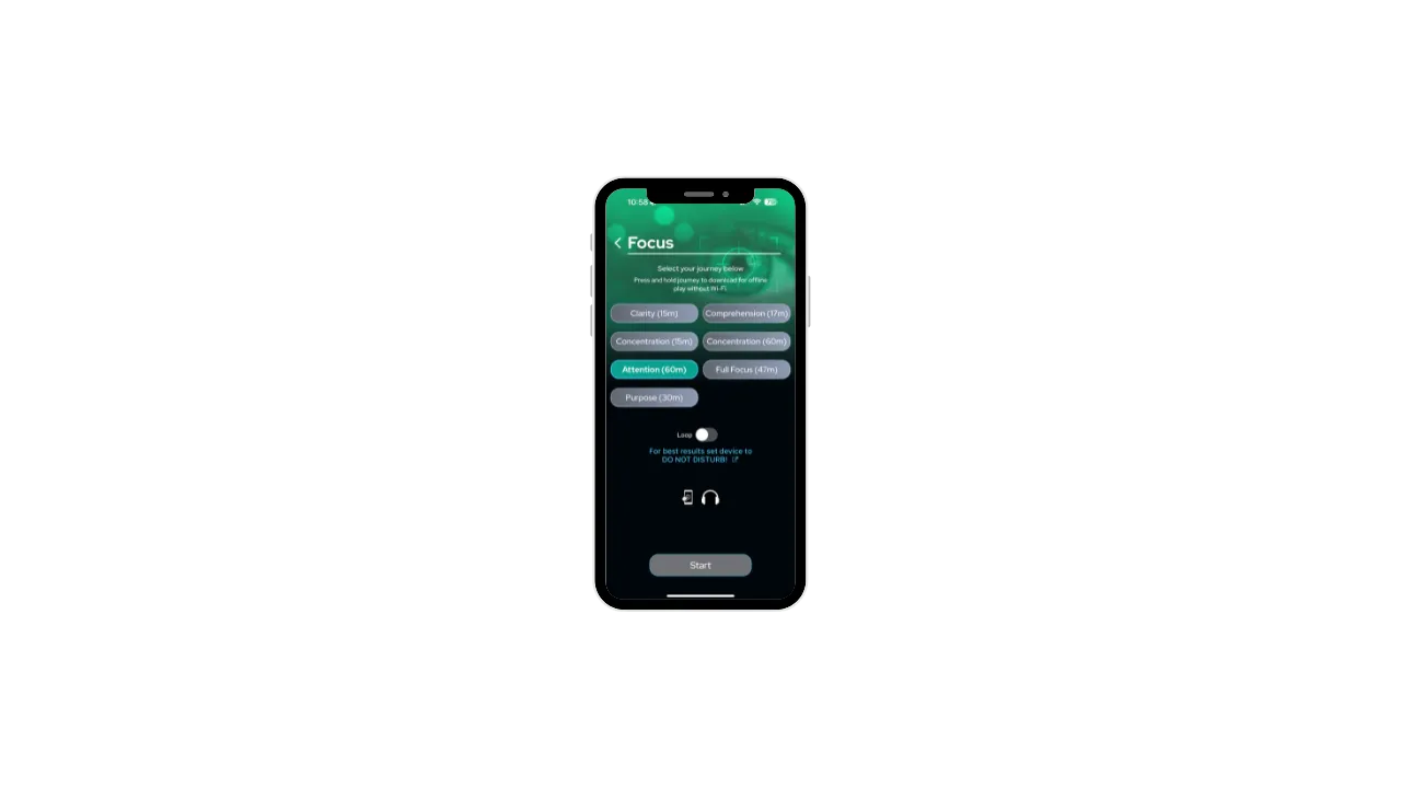 Focus App Screen