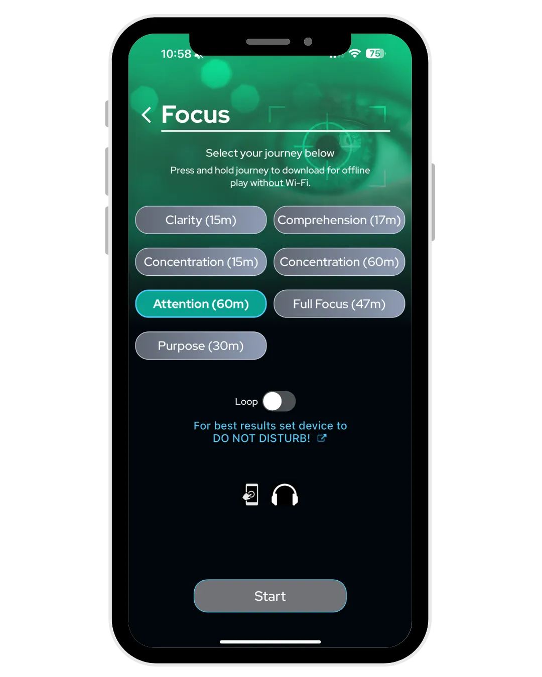 Focus App Screen