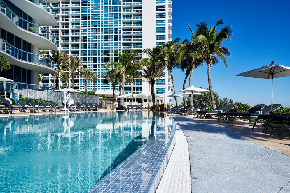 Poolside cabana at a luxury resort