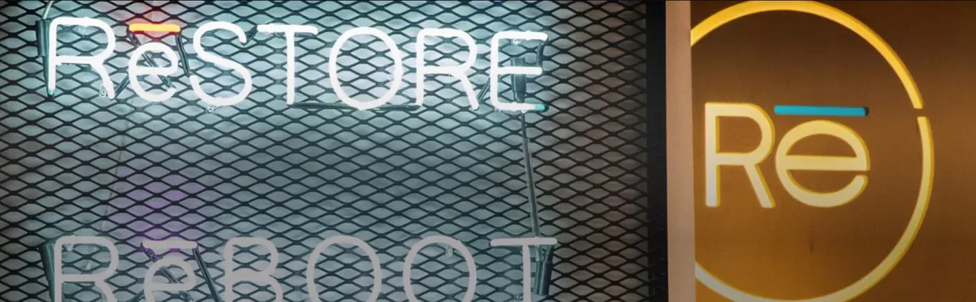 ReSTORE, ReBOOT and Re signage at RēCOVER