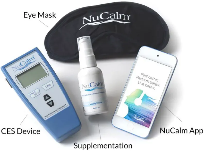 The NuCalm system: eye mask, CES device, supplementation and the NuCalm app