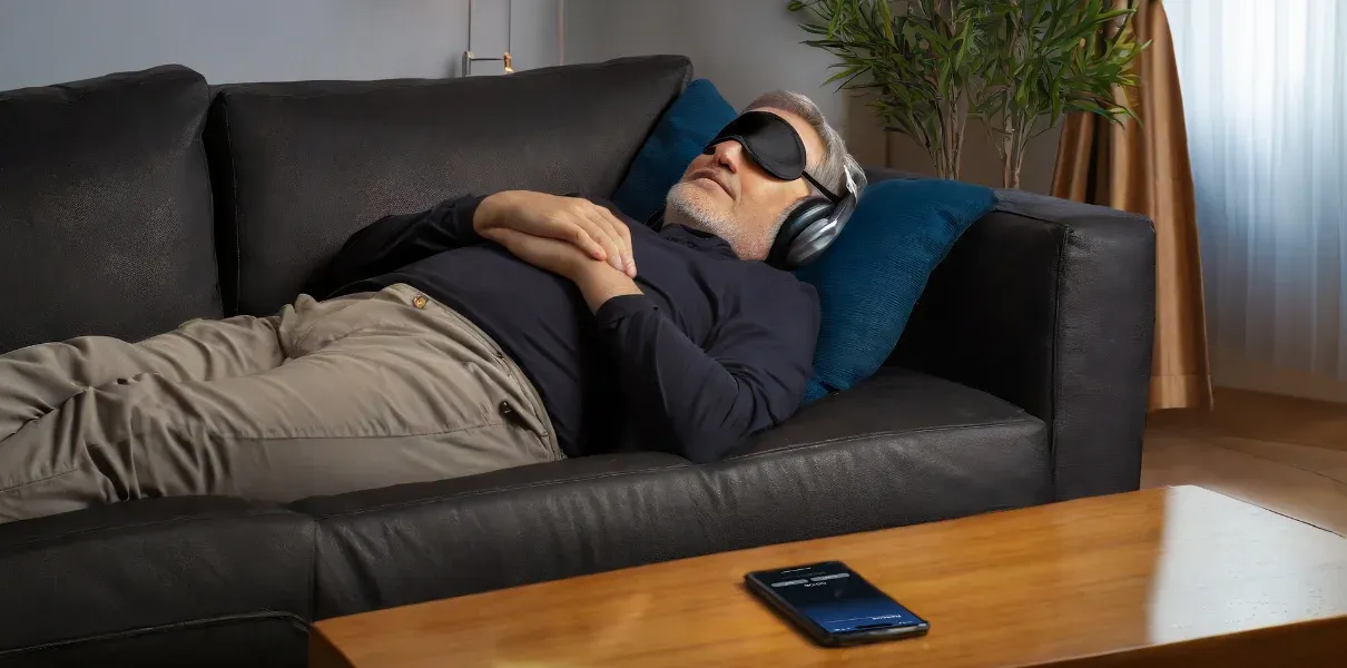 Man Sleeping with NuCalm