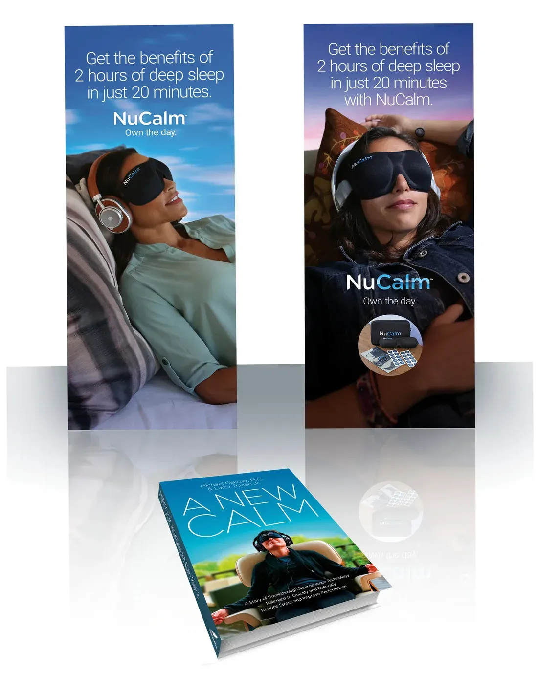 NuCalm marketing materials, books, and guest cards
