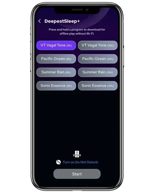 DeepestSleep+ in the NuCalm app