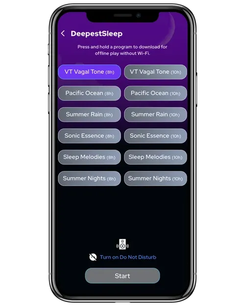 DeepestSleep in the NuCalm app