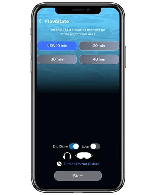 FlowState in the NuCalm app