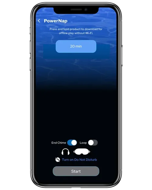PowerNap in the NuCalm app