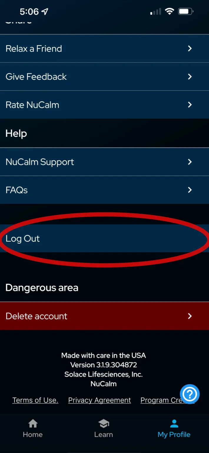 log out