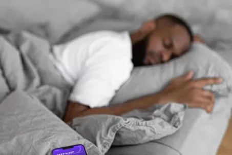 Person sleeping peacefully