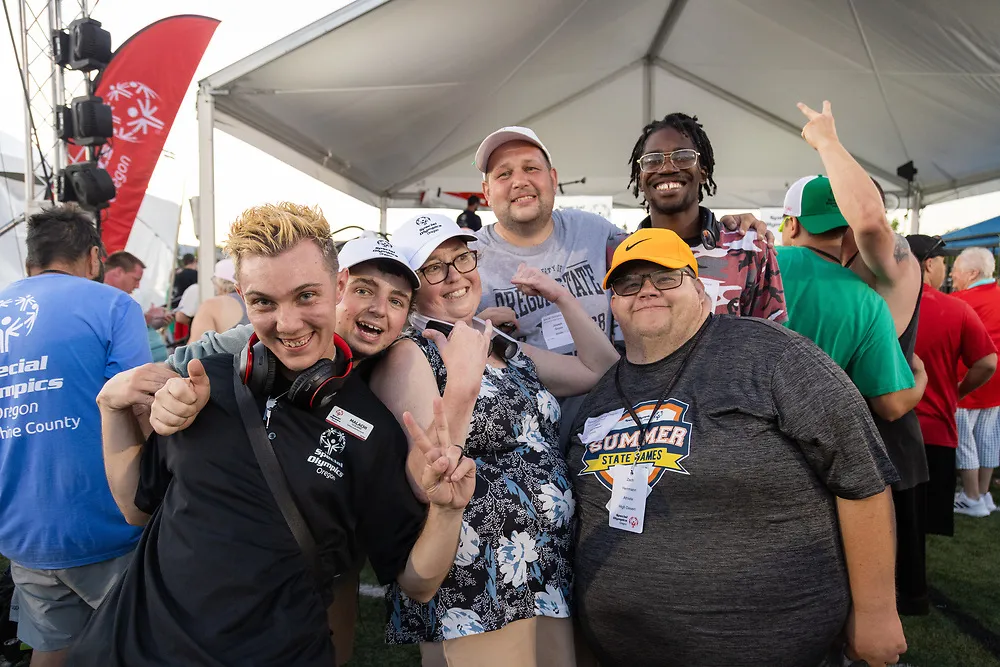 Family supporting their Special Olympics athlete