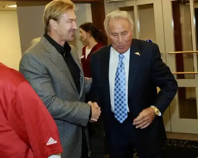 Terry Tallen with Lee Corso