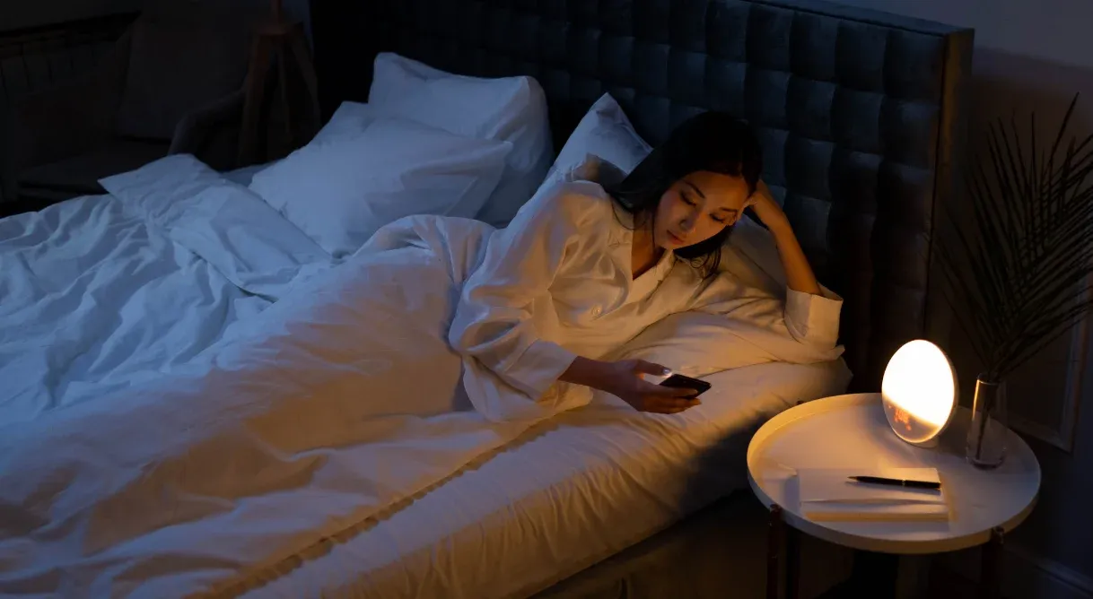 Person resting and recovering after travel