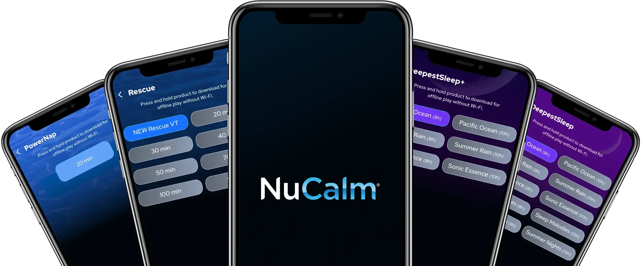 NuCalm App Screens