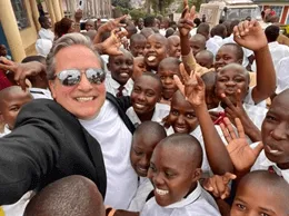 Jim Poole at the Manga Girls' School in Kenya