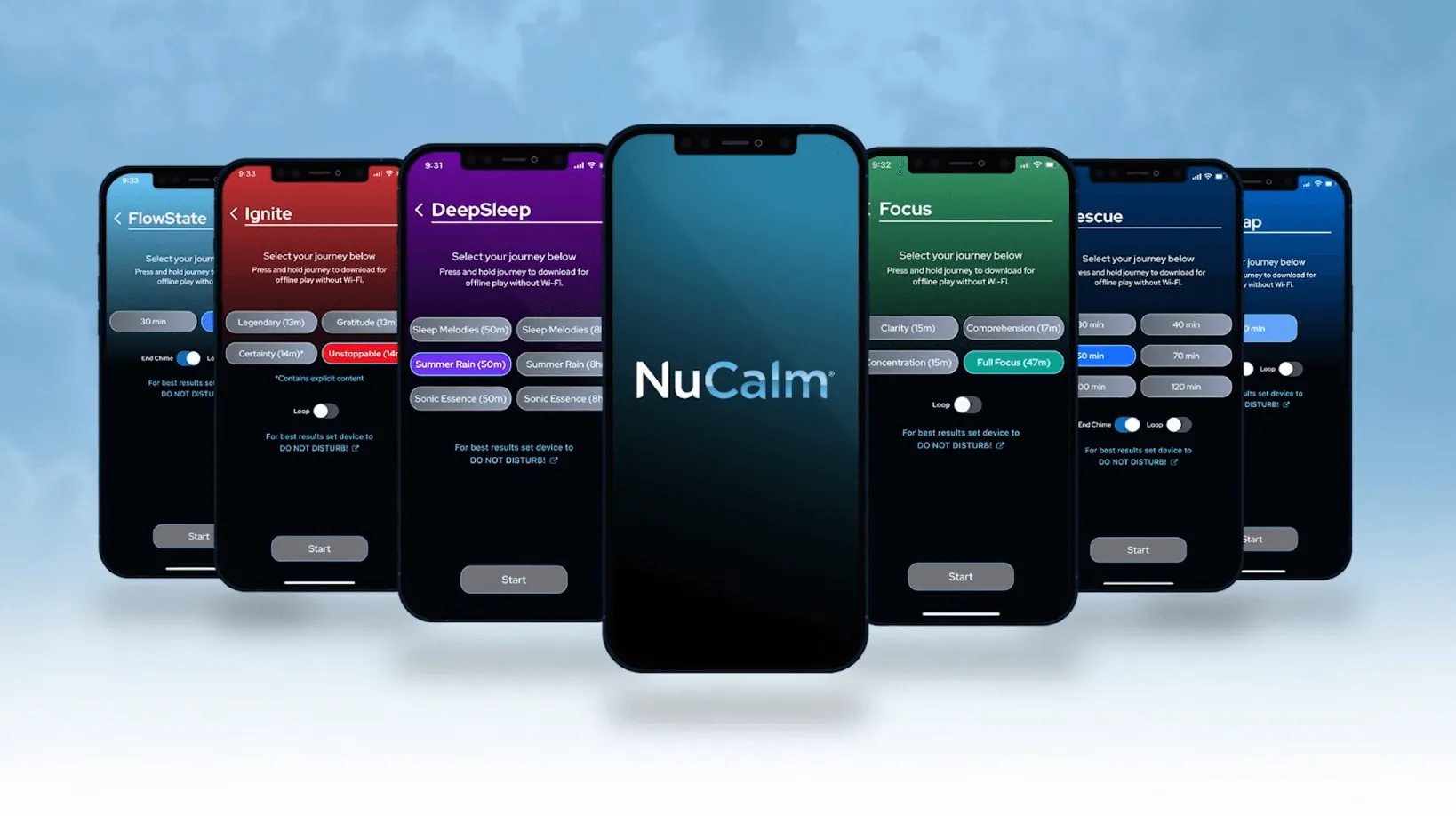 NuCalm neuroacoustic journeys in the app