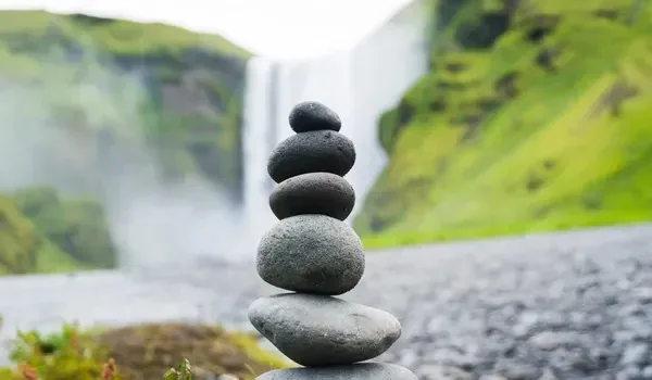 Athlete finding emotional balance in a yoga pose